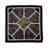 Geometric Mirage print silk scarf Black