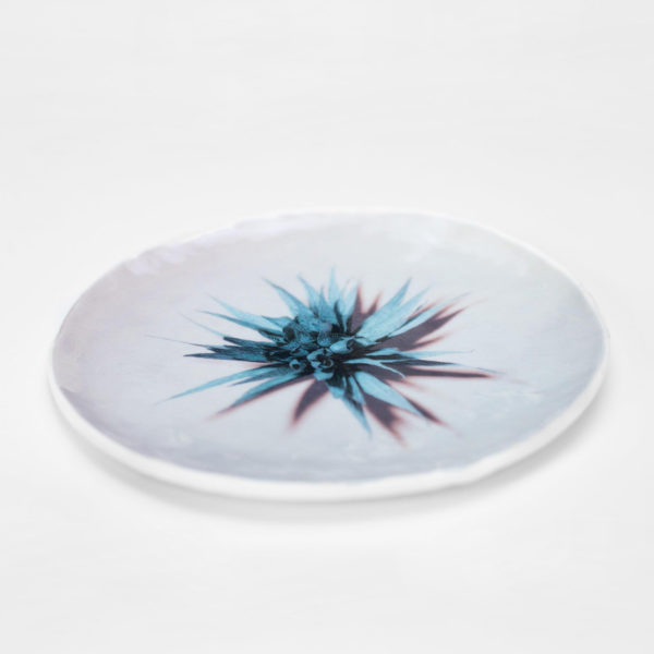 Fiore Plate Grey Blue Large Set of 2