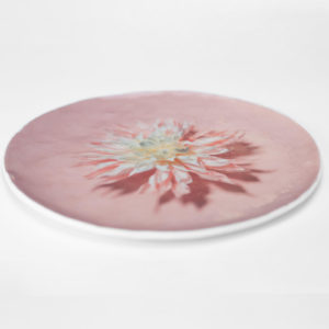 Fiore Plate Pink White Large Set of 2