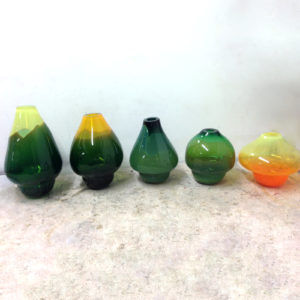 Volcano Glass Vase Green Small