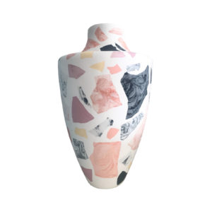 Terrazzo Vase Tuquoise-Pink Delisart