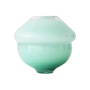 Volcano Glass Vase White-Blue Small 01 Delisart