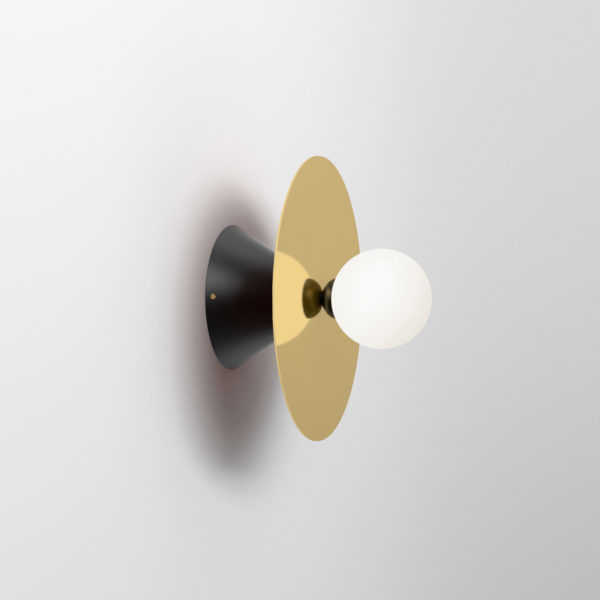 Disc and Sphere Symmetrical Wall Sconce