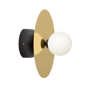 Disc and Sphere Asymmetrical Wall Sconce Delisart