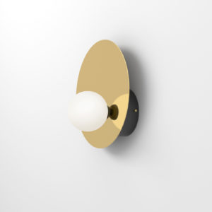 Disc and Sphere Asymmetrical Wall Sconce