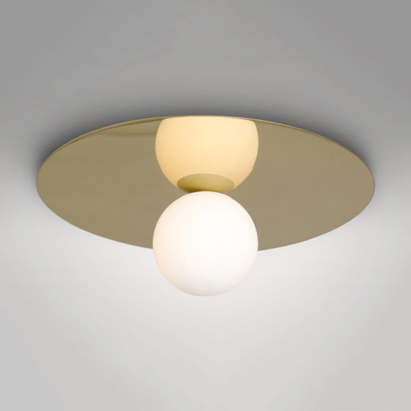 Plate and Sphere Ceiling Lamp 01