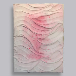 White Pink Painted Sculpture