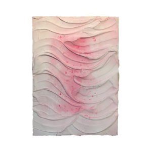 White Pink Painted Sculpture
