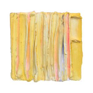 Yellow Stripes Painted Sculpture