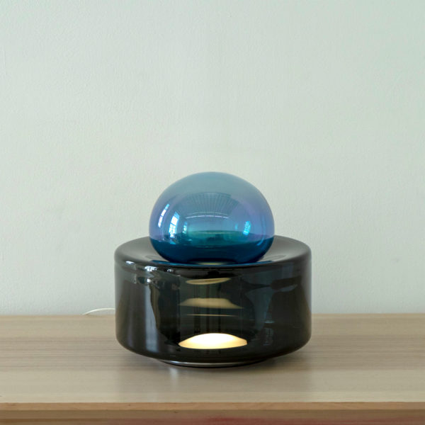 Dew + Drop Iridescent Blue Table Lamp