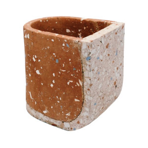 Terracotta Block Vase Delisart